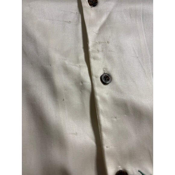 Pac Sun Green and White Floral Beach Button Up With Tag - Picture 3 of 6
